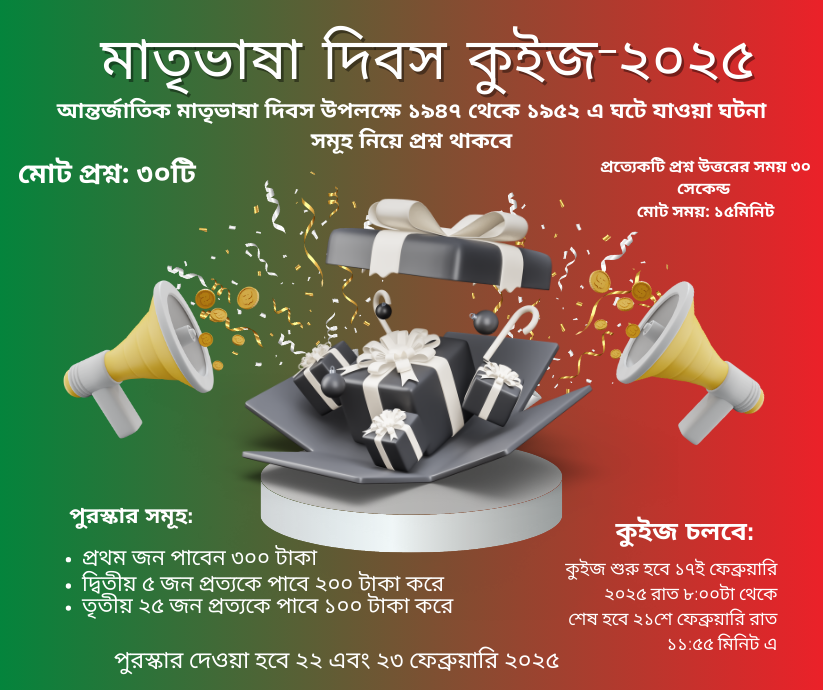 মাতৃভাষা দিবস কুইজ-২০২৫